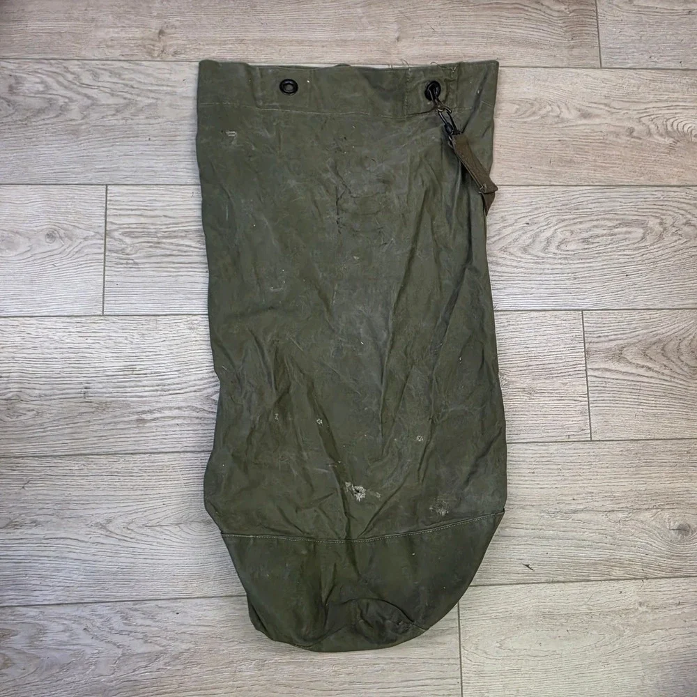 Military Surplus Duffle Bag Large Olive Green Fair Canvas Sea Bag Top Load 38in
